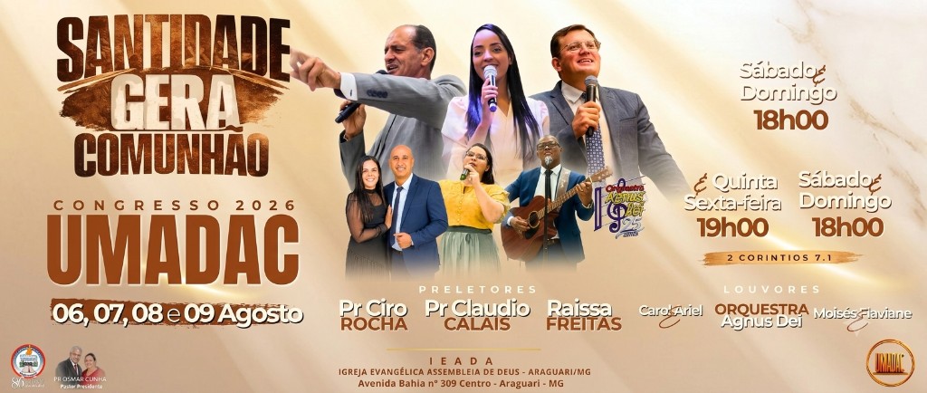 UMADAC 2026 - Santidade Gera Comunhão